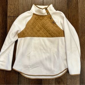 J Crew Factory Asymmetrical Quarter Zip Fleece. Size Large.